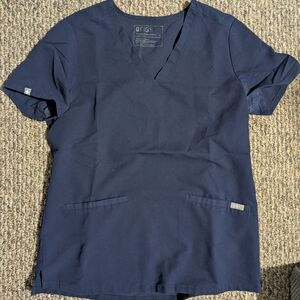 Figs Navy Blue Scrub Top